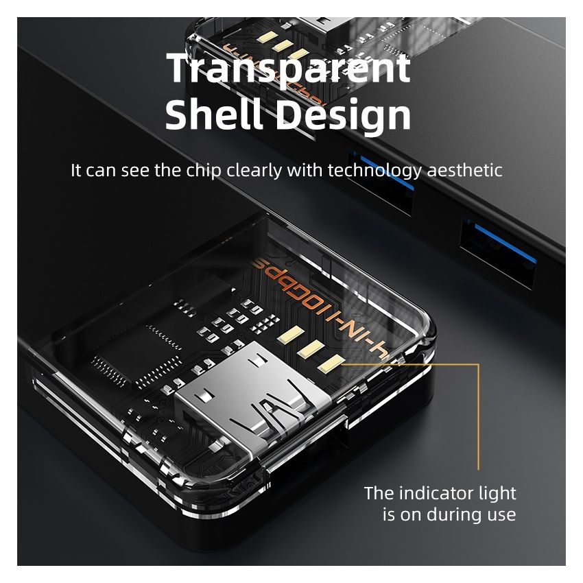 USB Hub Type C to 4 Port USB 3.2 Hub 10Gbps Hub