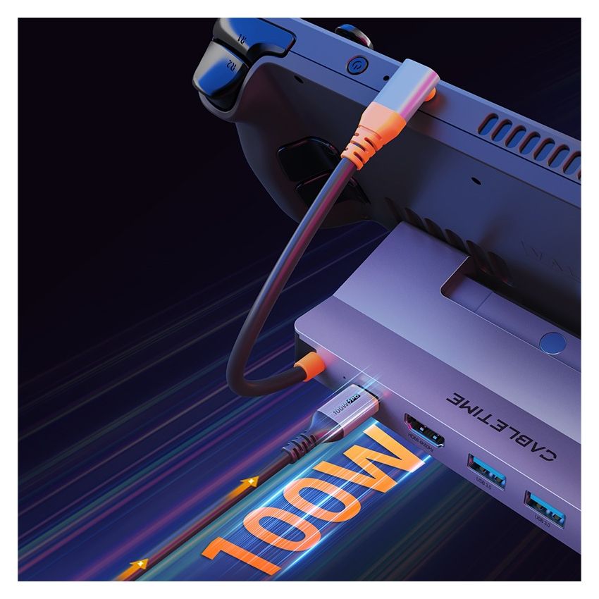 Hub USB C 6In1 For Steam Deck With 4K HDMI Ethernet Series