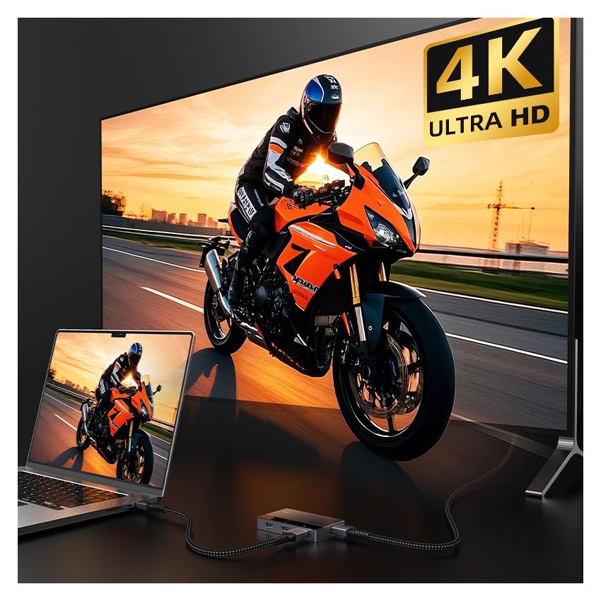 HDMI Switcher 3 In 1 Out 4K Premium Series w/ Manual Remote Control