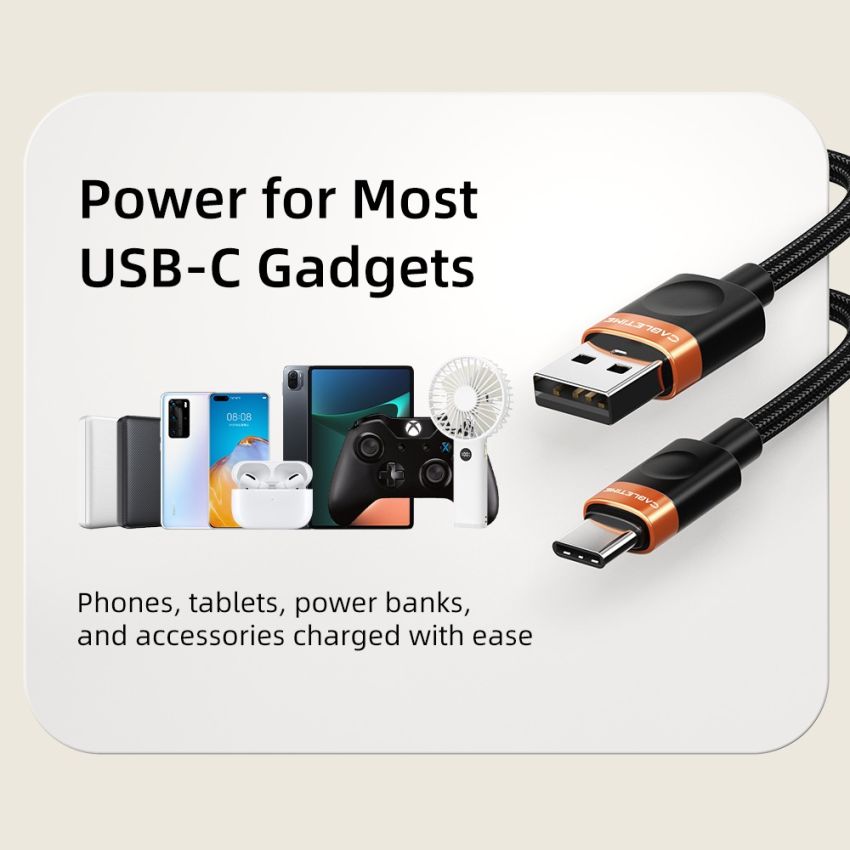 Kabel Casan Hp Charger Android USB A to C Untuk Universal Phone