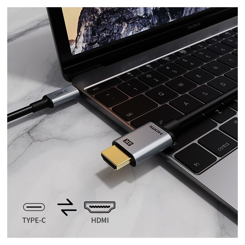 Kabel USB Type C to HDMI 4K 60hz Converter HDMI