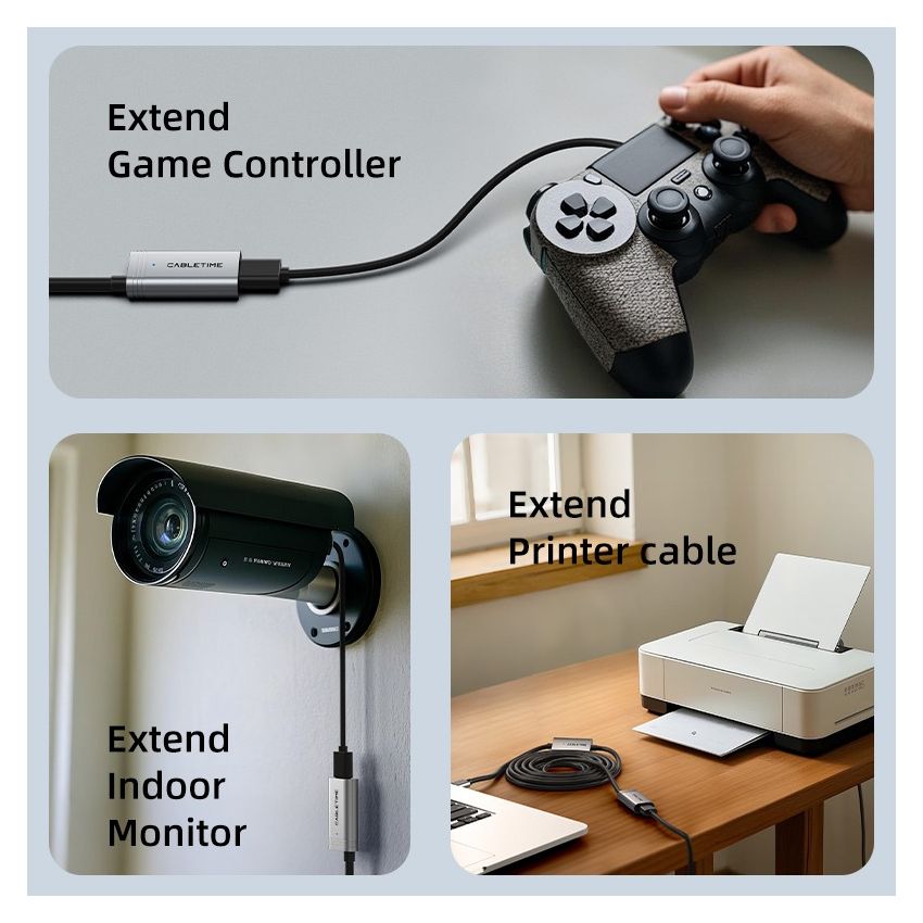 Kabel USB 3.0 Active Extension Cable Male to Female with Amplifier
