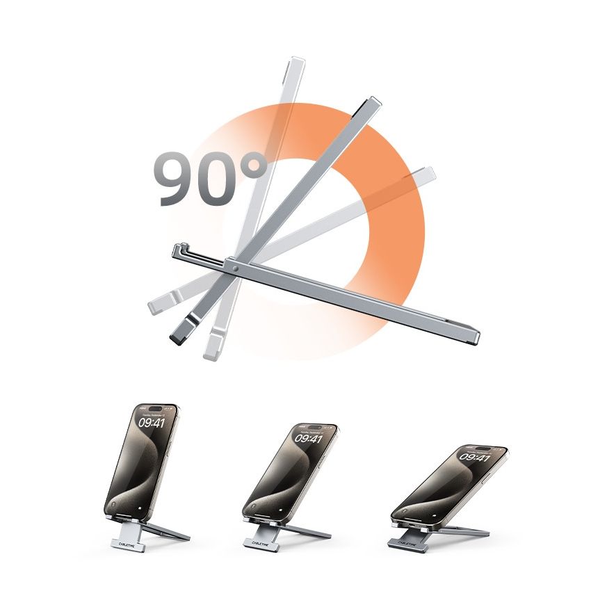 Phone Holder Aluminum Stand Adjustment Foldable Design Elegant