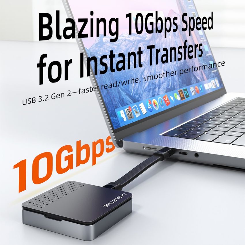 Enclosure SSD USB-C to NVMe SSD 10Gbps Magnetic