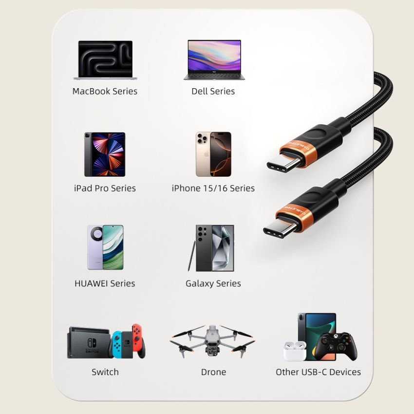 Kabel Casan Hp Charger Android Tipe C Male to Male Untuk Semua Hp