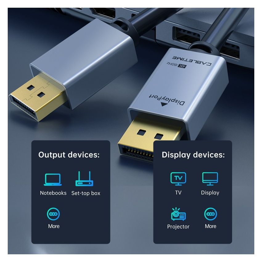 Kabel DisplayPort Male to Display Port DP Male to Male