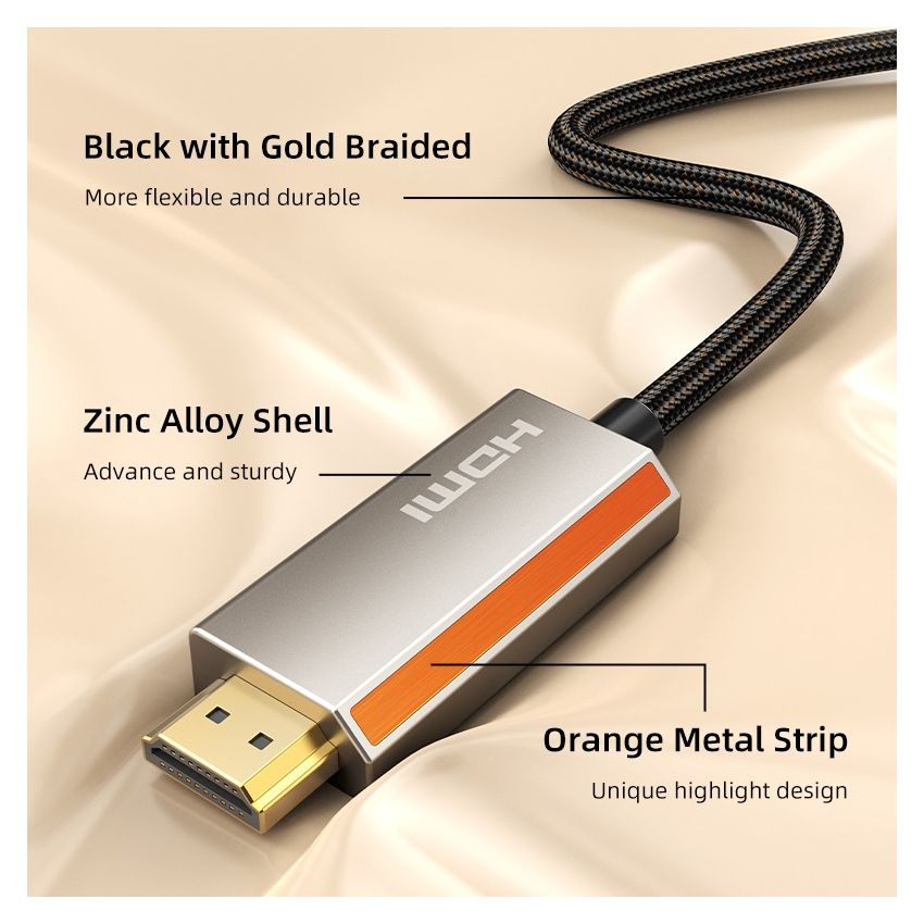 Kabel USB C Male to HDMI Male 8K Cable Cord 4K 120Hz