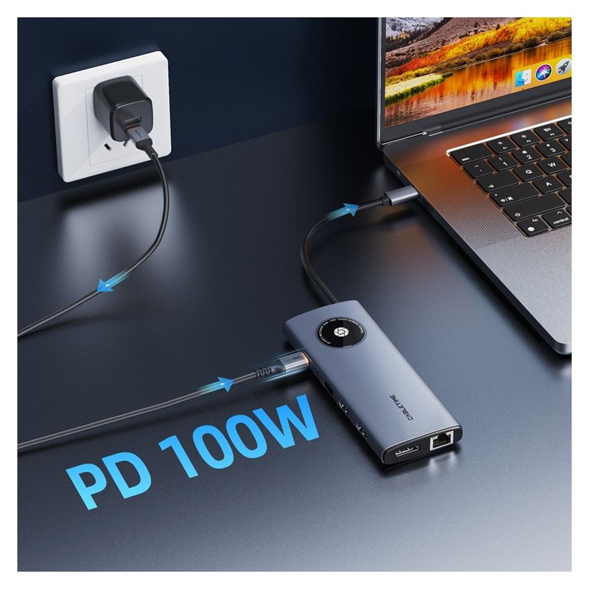 12 In 1 USB C Hub with 2 HDMI 1 DisplayPort for Laptop