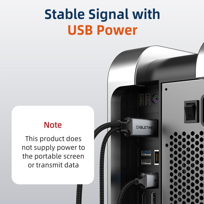 Converter HDMI to USB C 4K60Hz w/ Power