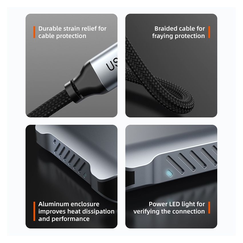 USB C to Dual HDMI Hub 4K PD 100W Converter