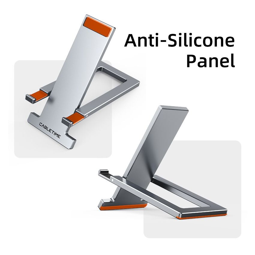Phone Holder Aluminum Stand Adjustment Foldable Design Elegant