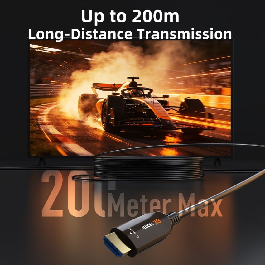 Kabel HDMI Optic Fiber Active 2.1 8K 60Hz 48Gbps HDR 