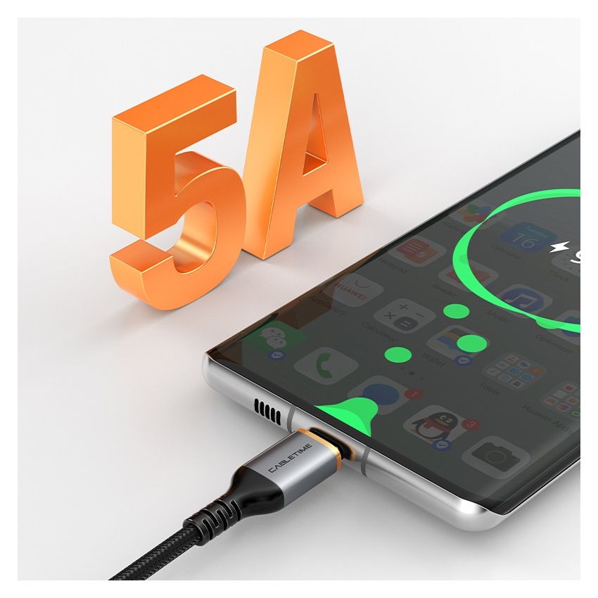 Kabel Data Fast Charge USB A to USB C 5A Cable