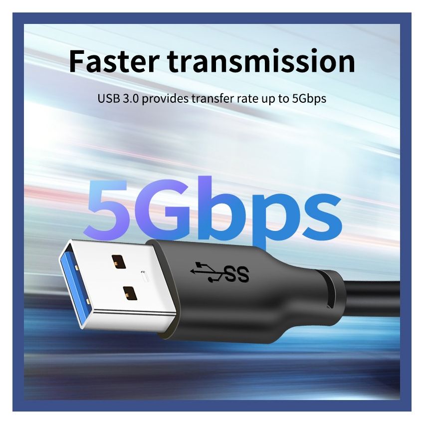 Kabel USB 3.0 Super Speed Data Transfer Male To Male USB Certified