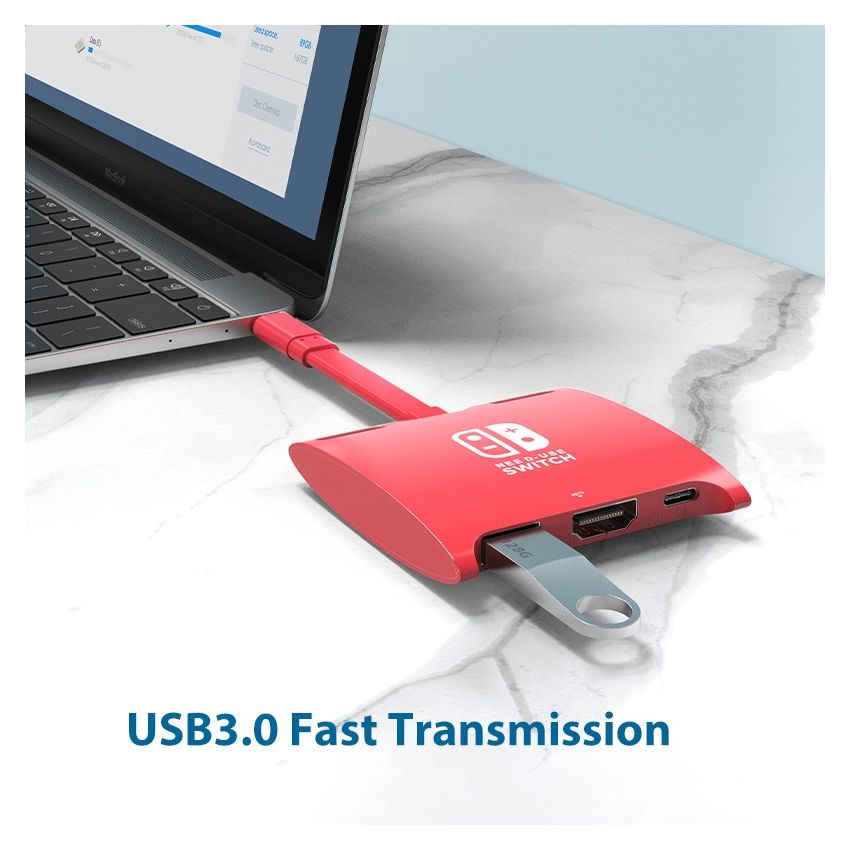 3 In 1 USB C Hub Switch Dock for Nintendo Switch OLED
