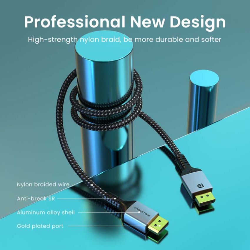 Kabel DisplayPort DP 8K 1.4 High Speed Male to Male Untuk Gaming