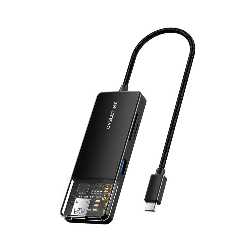6 In 1 USB Type C Multiport Hub with 4K HDMI 100W Power Delivery