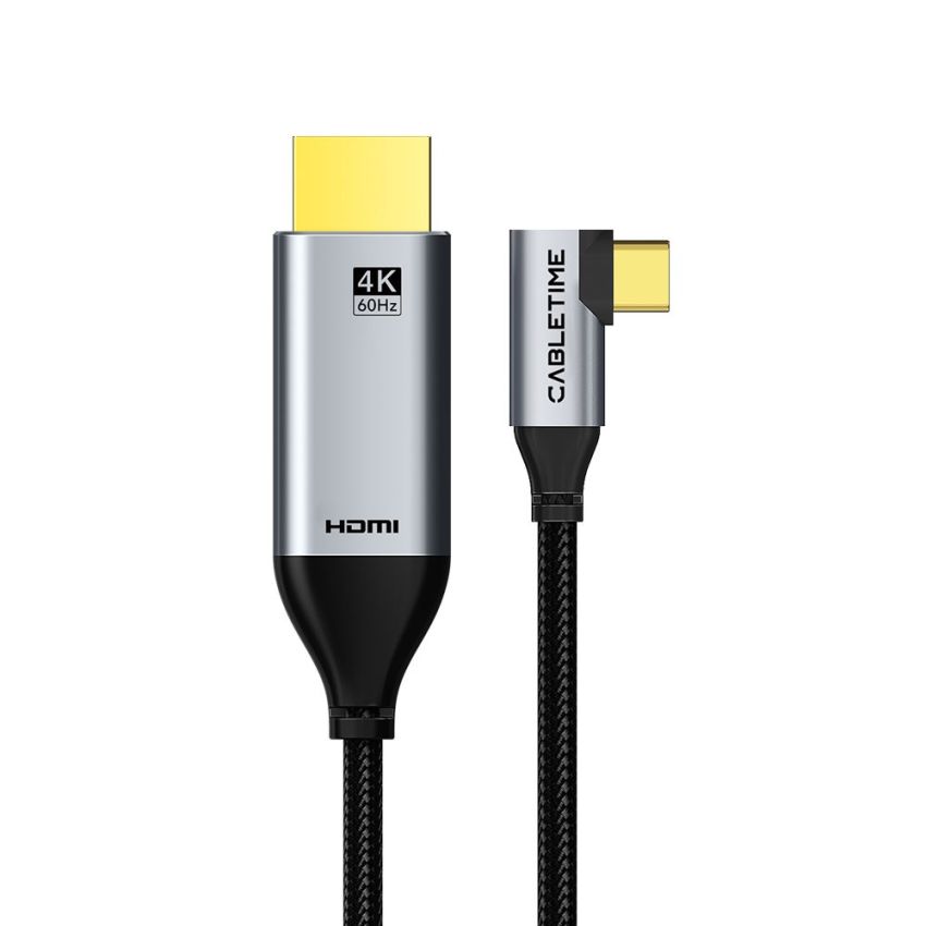 Kabel Type-C to HDMI Cable Right Angle Converter