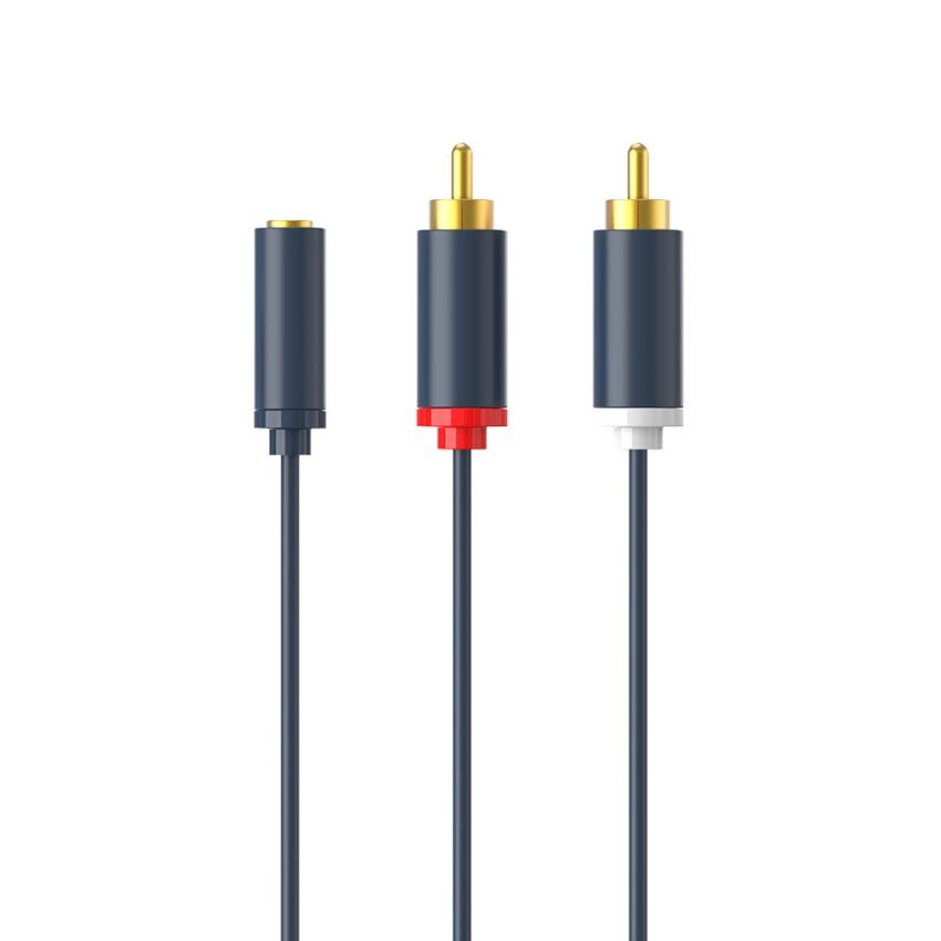 Kabel Aux to RCA Male Stereo 3.5mm Female to 2 RCA For Headphones Speaker