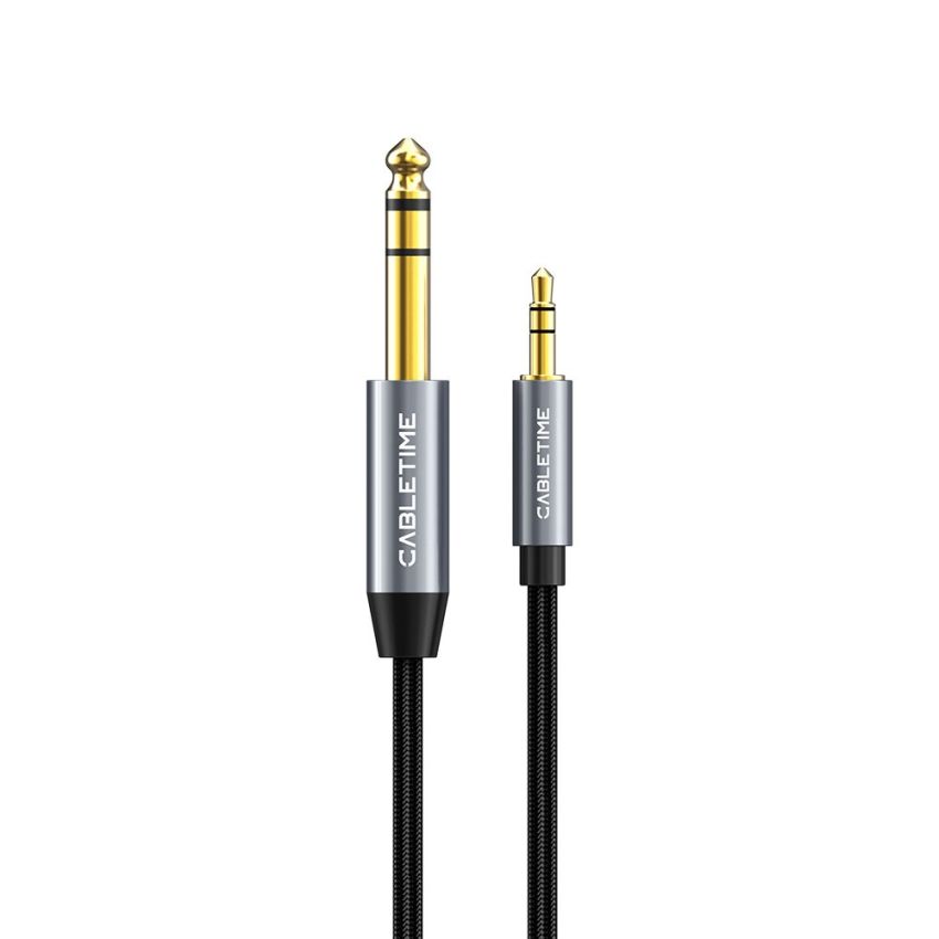 Kabel Aux 3.5mm to 6.5mm Audio Stereo Cable Male to Male