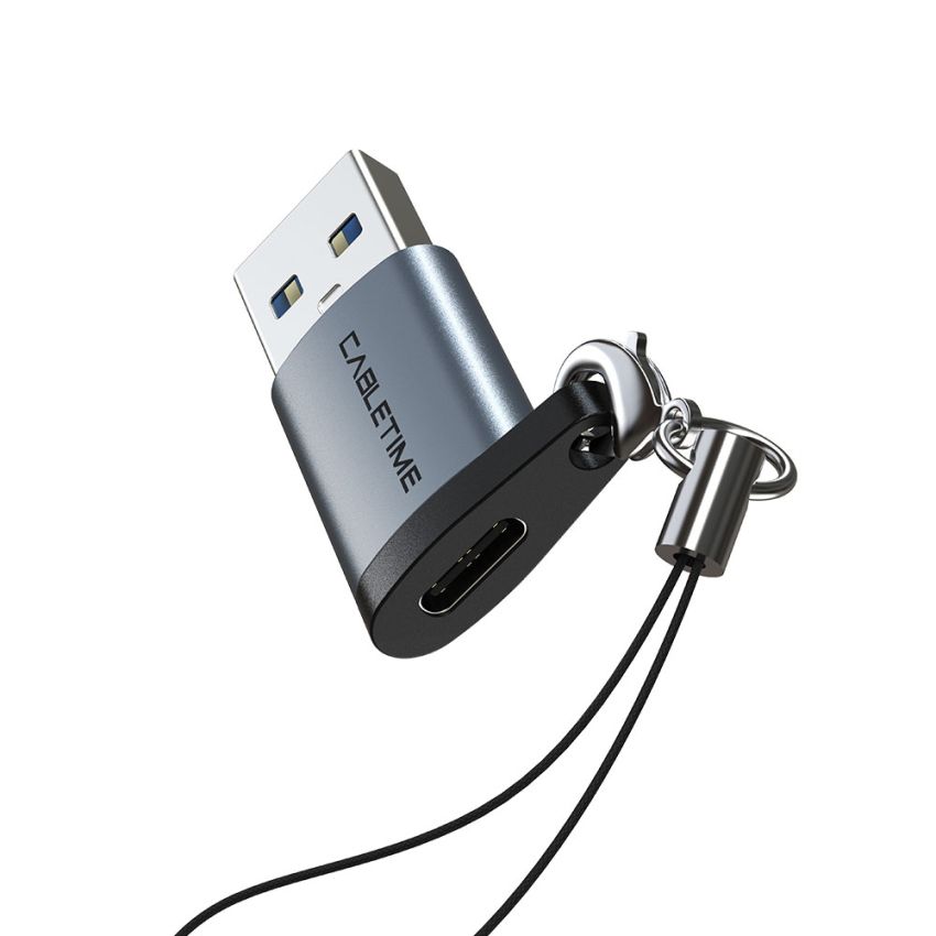 USB-A to USB-C Female 3.0 OTG With Lanyaed Loop