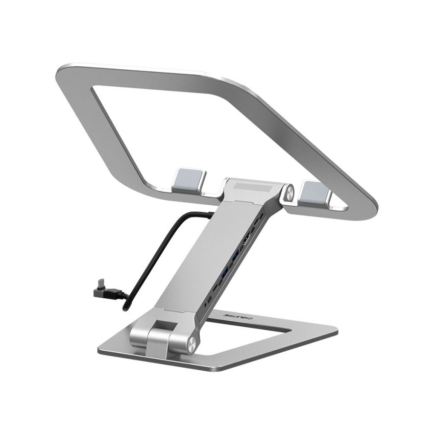 Hub 8In1 HDMI USB-A USB-C PD TF SD Audio 3.5mm w/ Laptop Stand