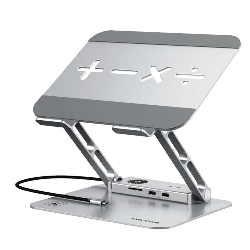 Laptop Stand for Desk With Hub 8In1 Docking Station Holder