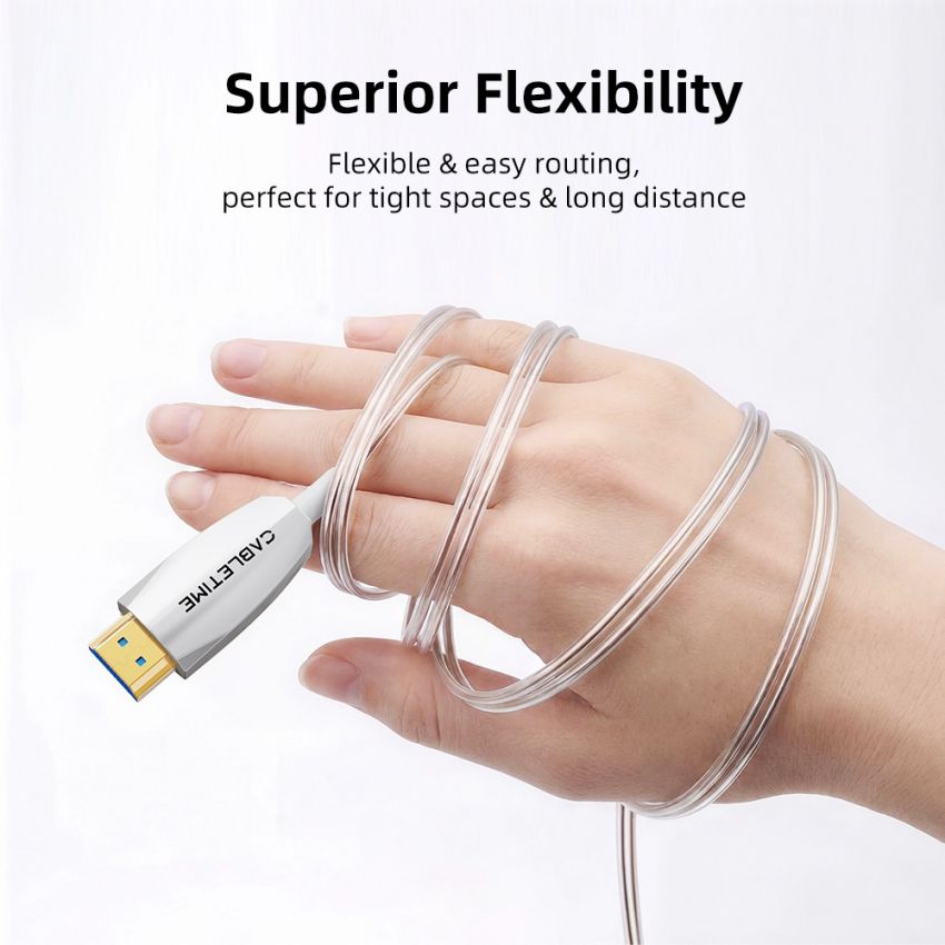 Kabel HDMI Fiber Optic AOC 2.1 8K60Hz 4K240Hz HDR Ultra Thin Slim