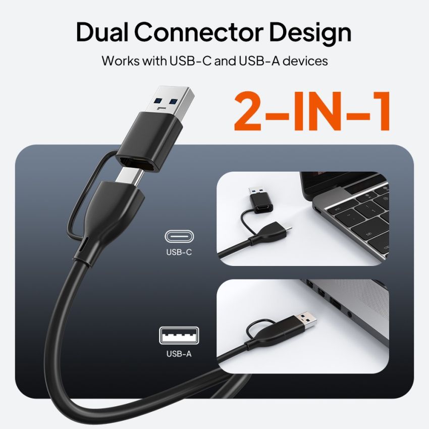 7in1 USB C Hub Multiport Adapter Type C USB A to 4 USB 3.0 + 3 USB-C High Speed 5Gbps Kabel 1M