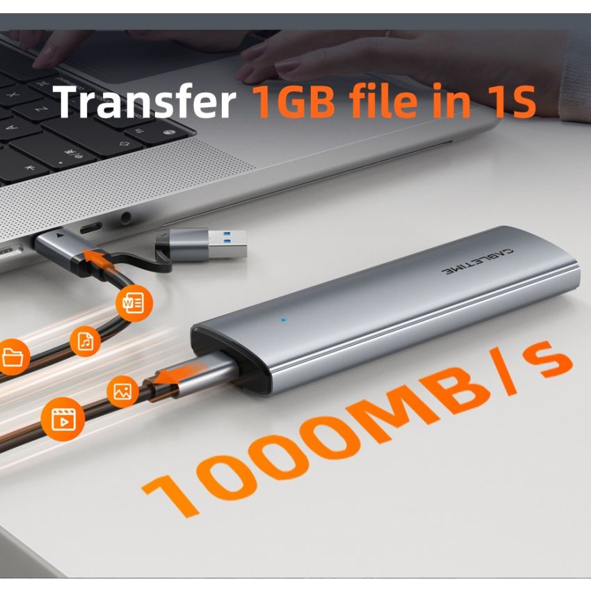 Enclosure SSD USB 3.1 Type-C To NVME M.2 SSD PCIE
