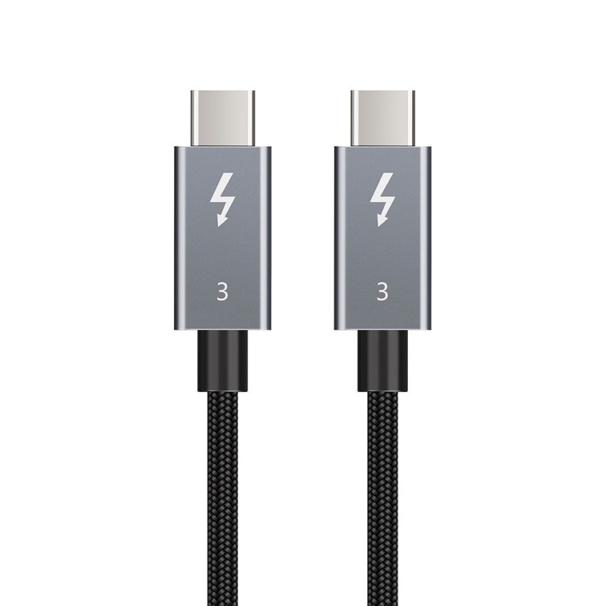 Kabel USB-C 4K Display Thunderbolt 3 PD 100W Pengisian Cepat