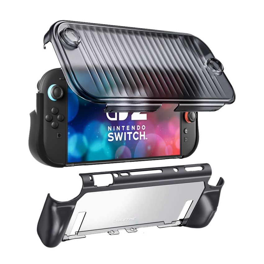 Protection Case for Nintendo Switch 2 Dockable Kickstand TPU PC Hybrid Protective Cover Casing Gaming