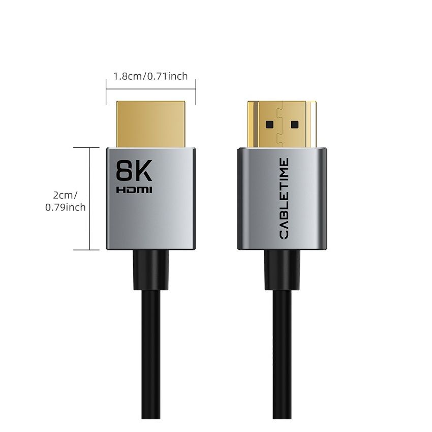 Kabel HDMI Ultra Slim 2.1 8K HDR 60Hz 120Hz Premium Quality