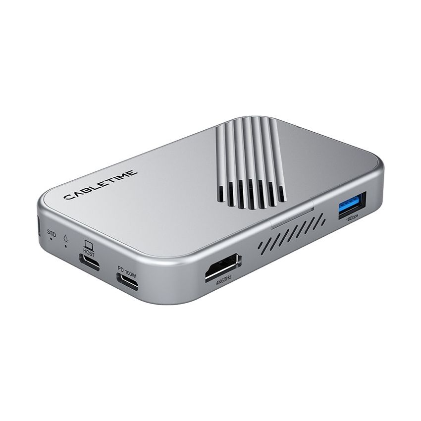 7In1 Magnetic USB-C Hub 10Gbps with SSD Enclosure for iPhone 17 16 15 Pro Max Series
