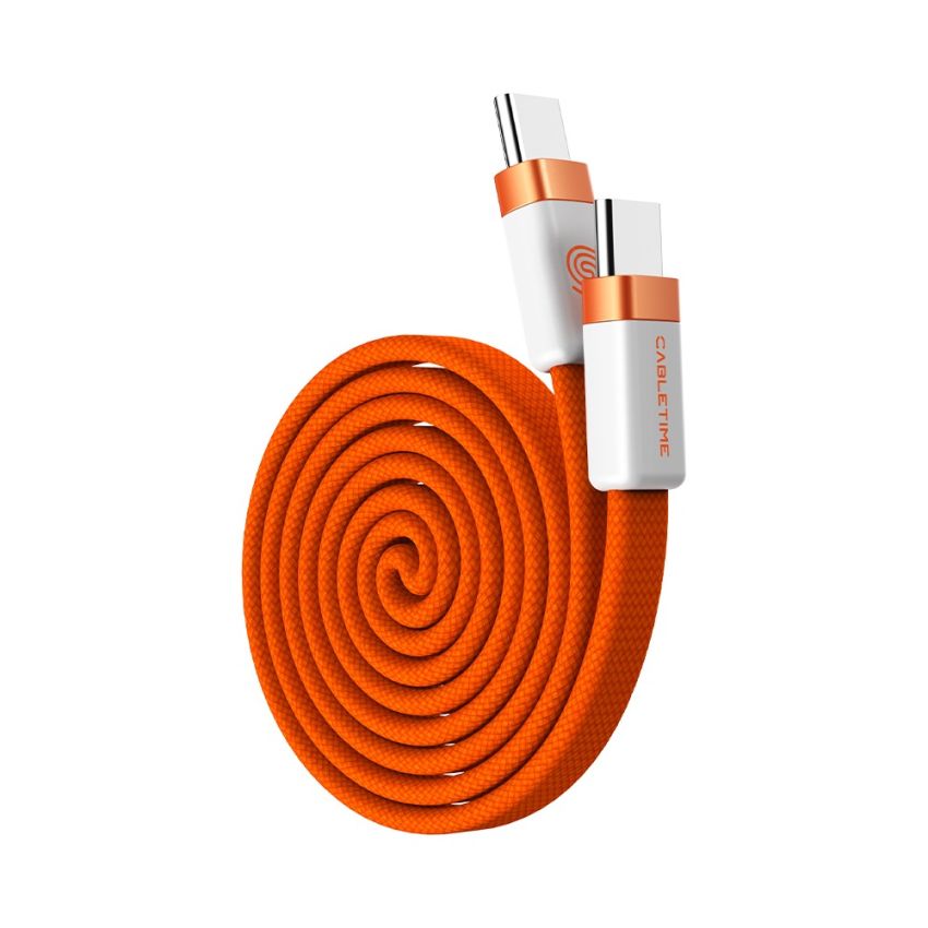 Kabel Magnetic USB-C Flat 100W 1M Fast Charging for iPhone 15/16/17 MacBook iPad Android Phone