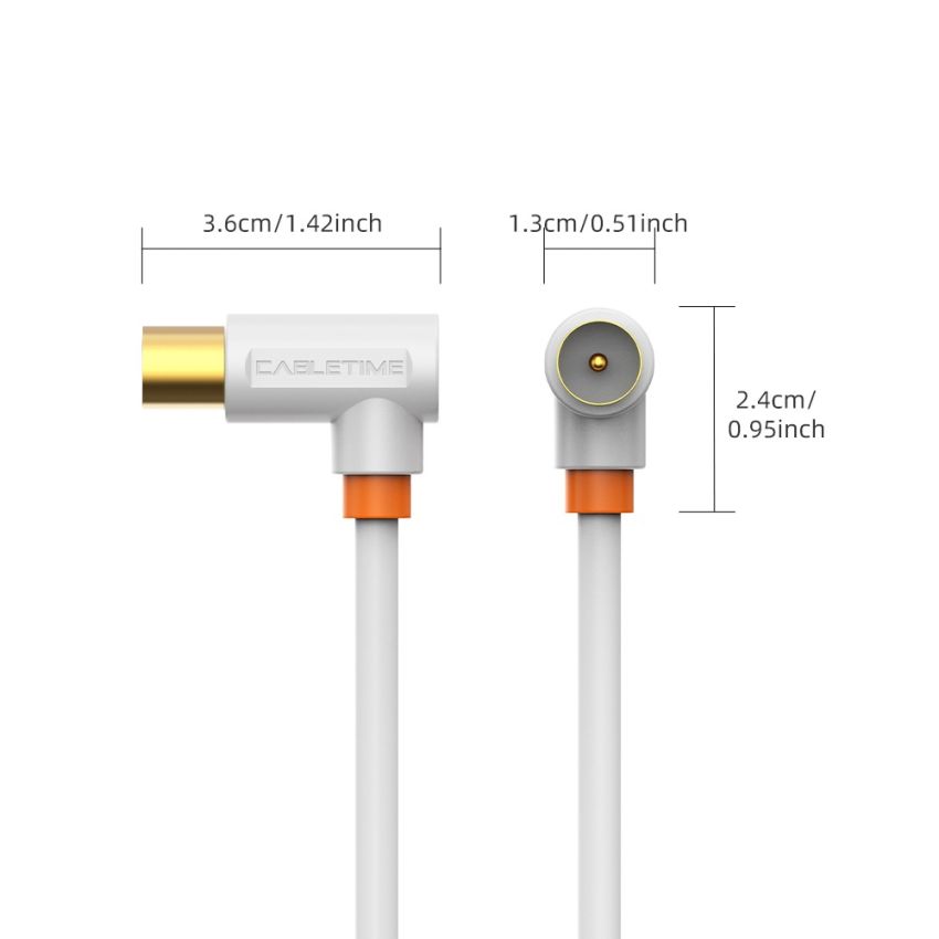 Kabel Antena TV Parabola CCTV Coaxial Cable Male to Male