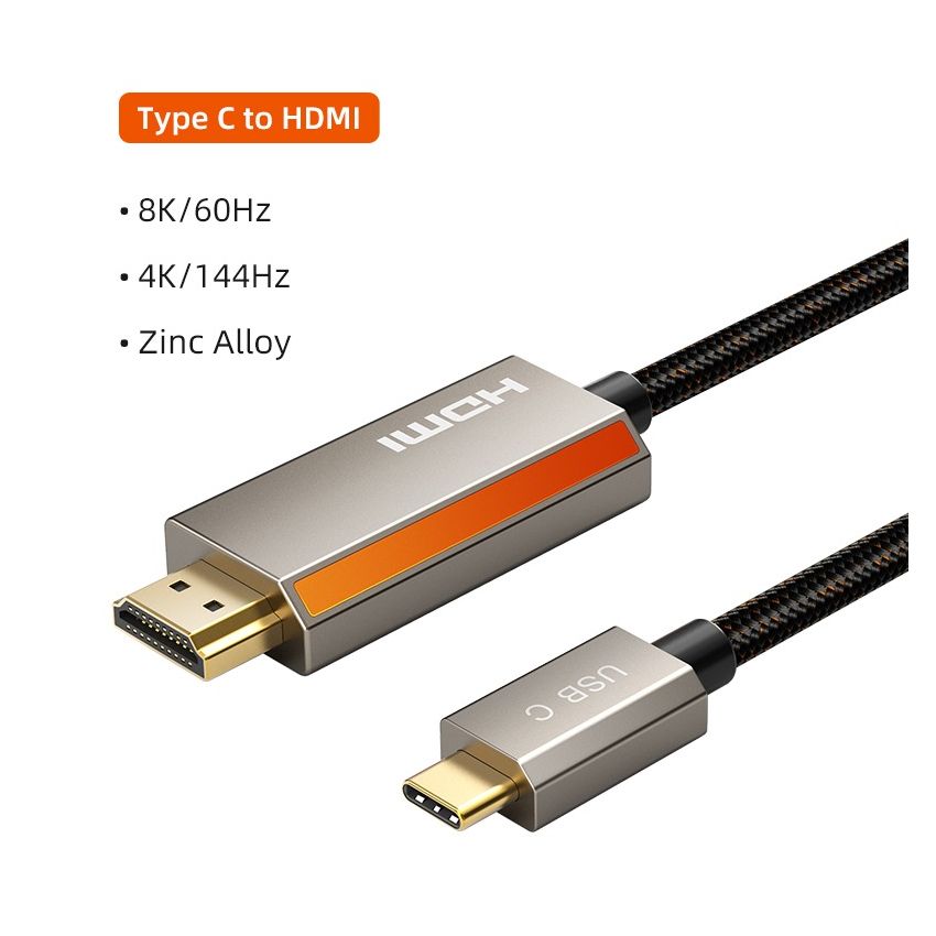 Kabel USB C Male to HDMI Male 8K Cable Cord 4K 120Hz