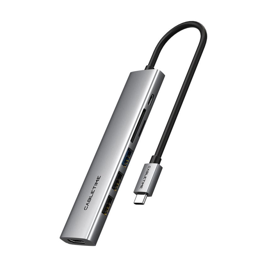 7In1 USB Type C Hub to HDMI 4K USB 3.0 TF/SD Slim Series w/ Power Delivery