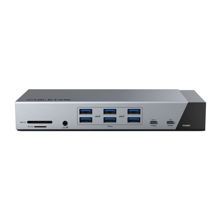 20 In 1 DisplayLink Thunderbolt 4 Docking Station Triple Monitor for Mac