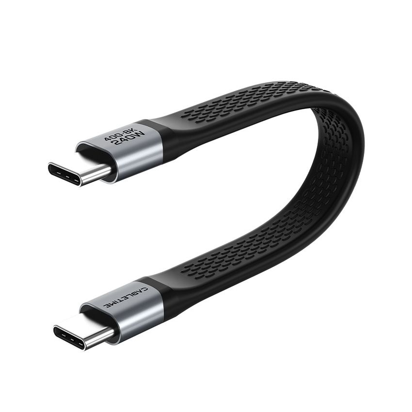 USB-4 Flat Short Cable Type-C PD 240W 8K