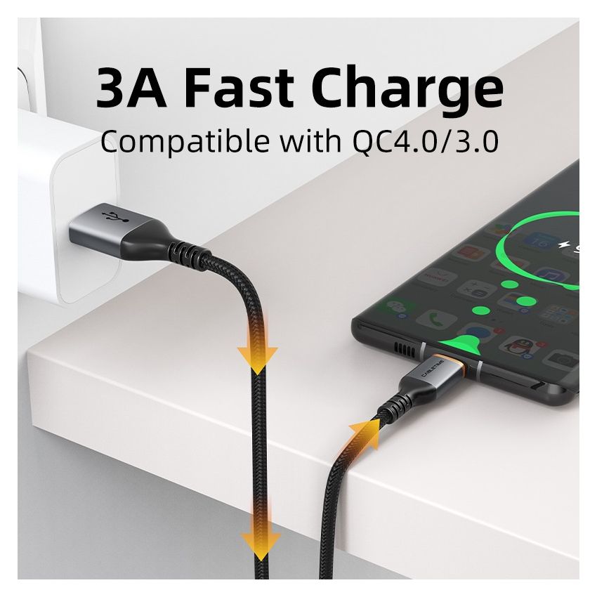 Kabel Data USB A to USB C Fast Charging 3A Untuk Android