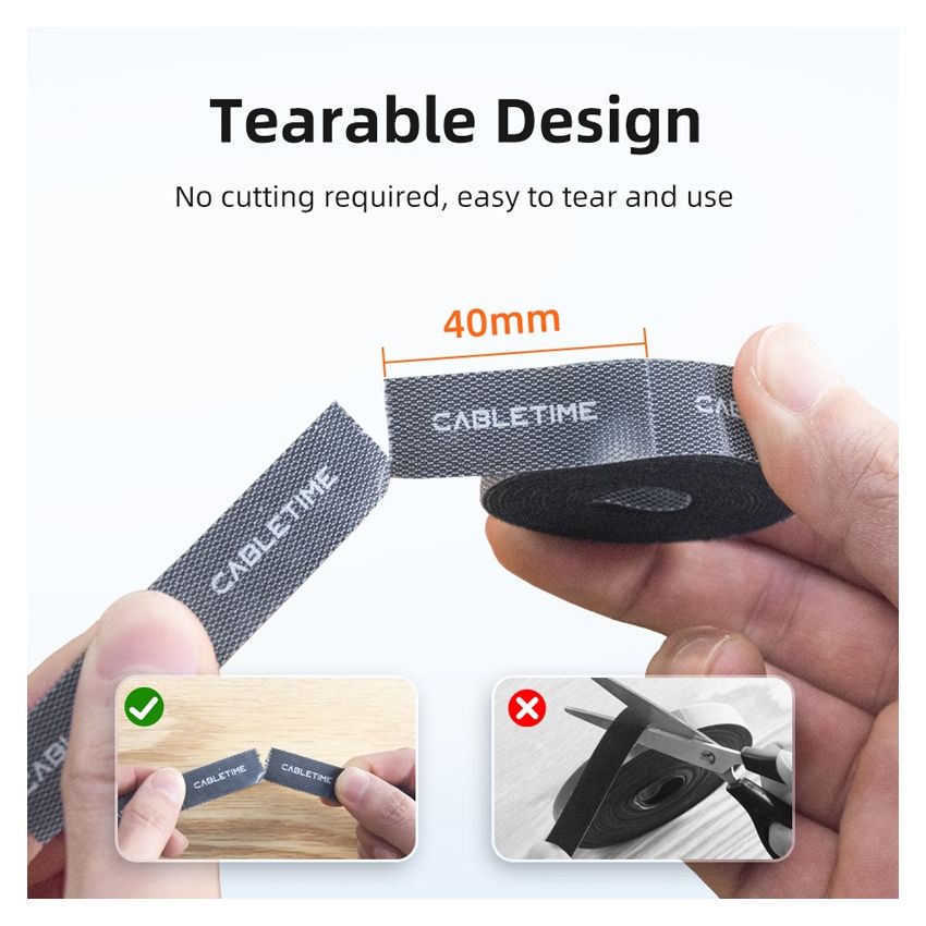 Kabel Winder Nylon Blended Clip Earphone Holder Cord Black