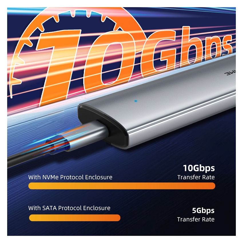 Enclosure SSD USB 3.1 Type-C To NVME M.2 SSD PCIE