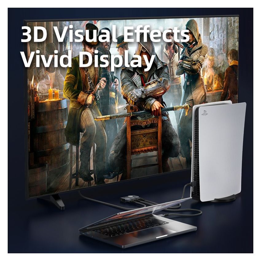 Switcher HDMI 2 In 1 Out HDMI 4K 60Hz Bi-direction