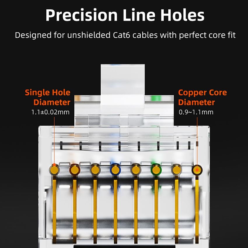 Konektor RJ45 Cat 6 UTP Modular Ethernet Gigabit 