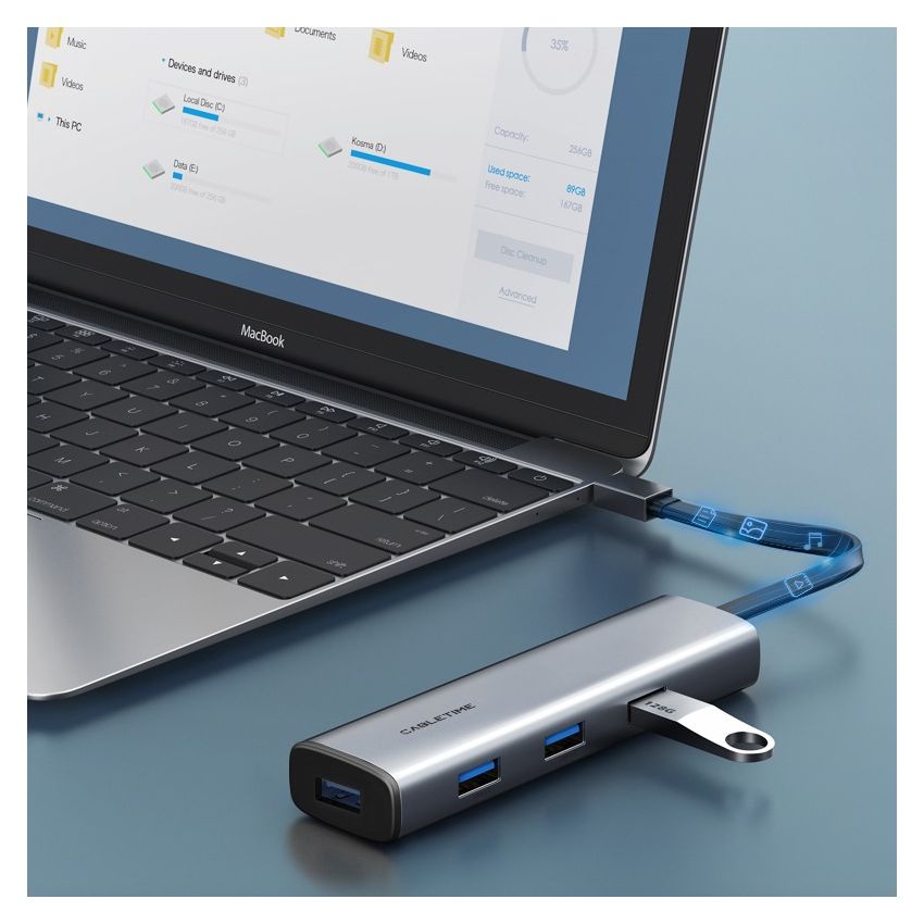 4 In 1 USB 3.0 Type C Multiport Adapter