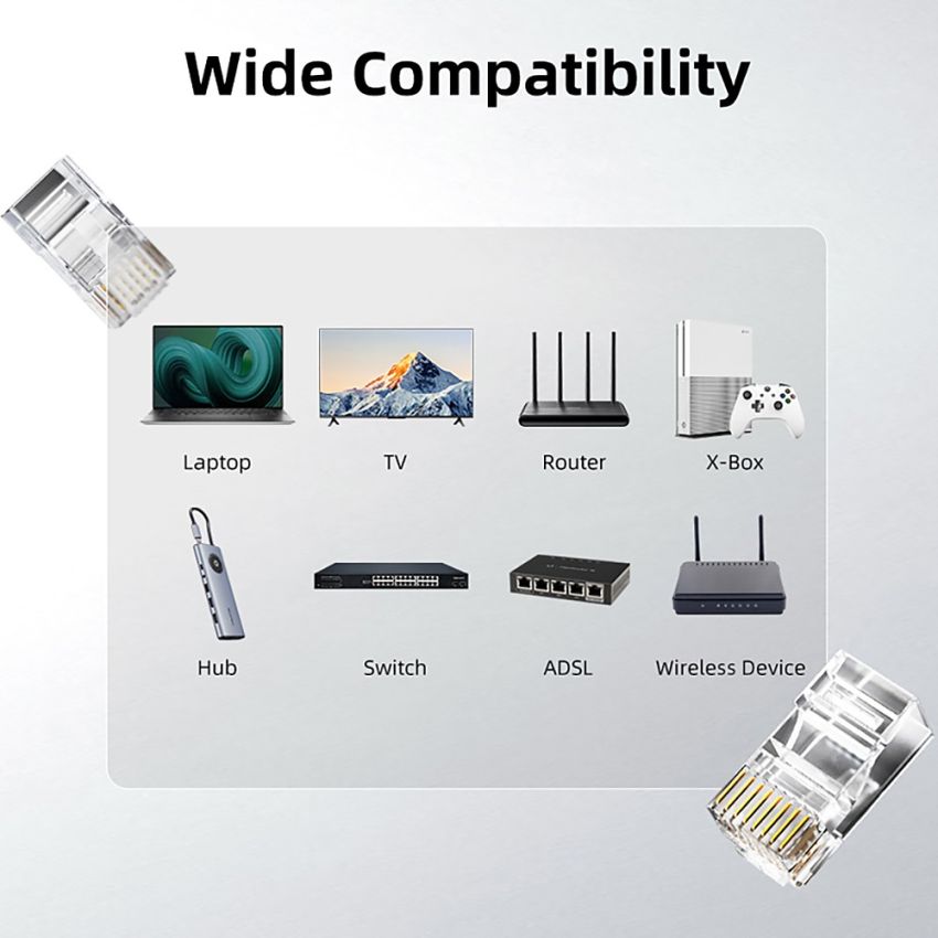 Konektor RJ45 Cat 6 UTP Modular Ethernet Gigabit 