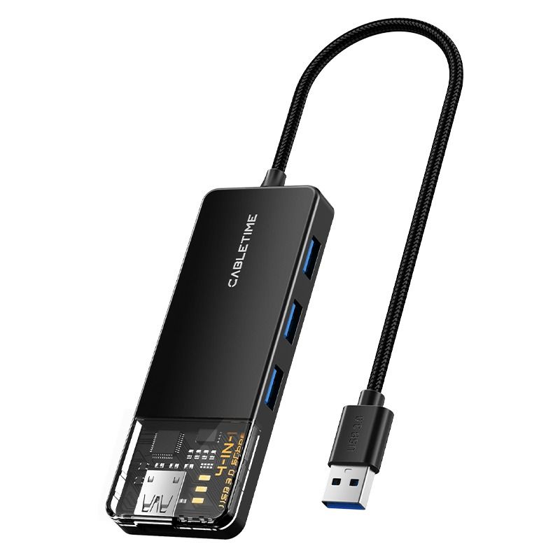 Multiport USB Hub 3.0 High Speed with Power Untuk Windows Mac Linux