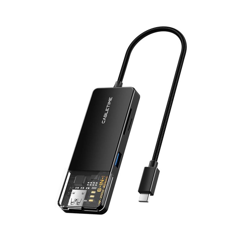 6 In 1 USB Type C Multiport Hub with 4K HDMI 100W Power Delivery