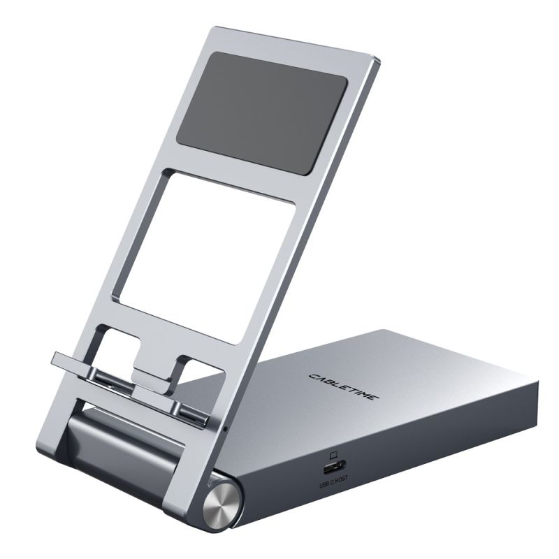 8 In 1 USB C Hub with Foldable Stand untuk iPad Pro Android Tablet